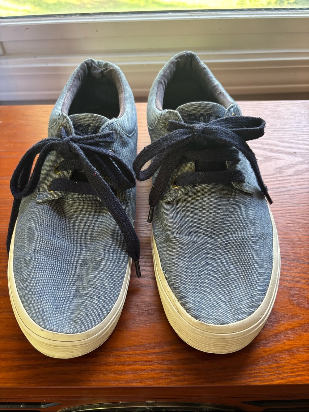 Polo Ralph Lauren Men’s Casual Denim Canvas Sneakers Size 9